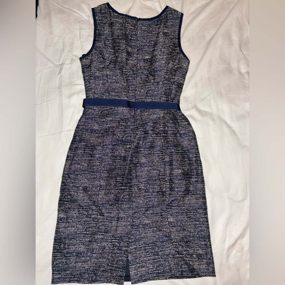 Theia Grey Navy Classy Dress - Picture 3 of 4